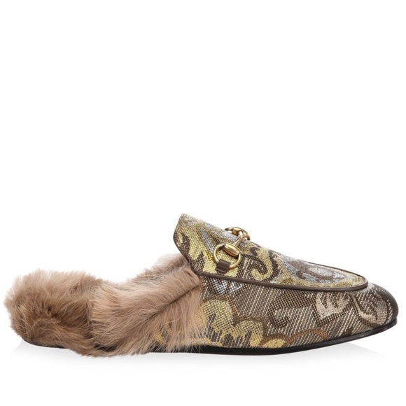 gucci mink slippers